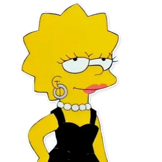 😘 Lisa Simpson The Simpsons kartun, Lisa Simpson, The Simpsons, stiker telegram sticker