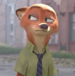 🦊 Nick Wilde Zootopia fox, Zootopia, Nick Wilde, disney, cartoon, character, expression telegram sticker