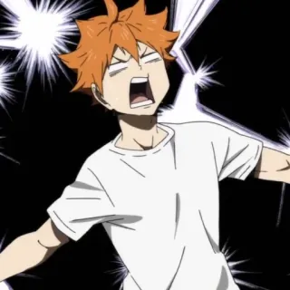 ☀️ Hinata Shoyo Haikyuu!! anime, manga, shonen, volleyball, sports, hinata, haikyuu, cartoon telegram sticker