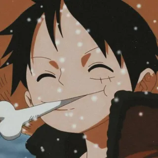 😄 Monkey D. Luffy One Piece Anime, Monkey D. Luffy, One Piece, Karakter, Kartun telegram sticker