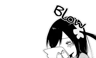 😷 BLOW Dibujos animados, Anime, Manga, Sonándose la nariz, Pañuelo telegram sticker