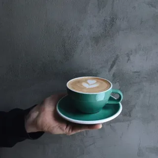 ☕ café, latte, arte, bebida, refresco, mão, xícara whatsapp sticker