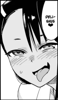 🖤 DELI-SHUS anime, manga, cute, face, tongue telegram sticker