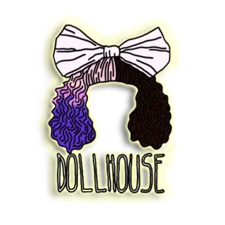 👻 DOLLHOUSE lazo, peluca, muñeca, pelo, casa de muñecas, pegatina, dibujo animado telegram sticker