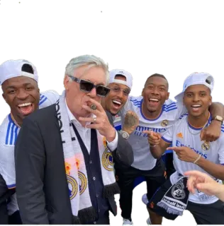 😎 bóng đá, Real Madrid, bóng đá, ăn mừng, cầu thủ telegram sticker