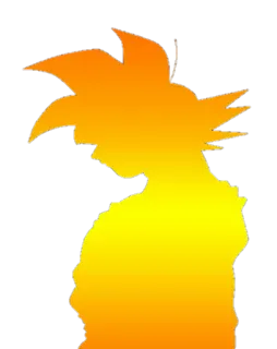 😑 Goku Dragon Ball anime, dragon ball, goku, silhouette, orange, cartoon, manga telegram sticker