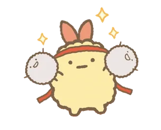 🧅 น่ารัก, ตัวละคร, ประกาย, ปุย, ริบบิ้น, น่าเอ็นดู, คาวาอิ telegram sticker