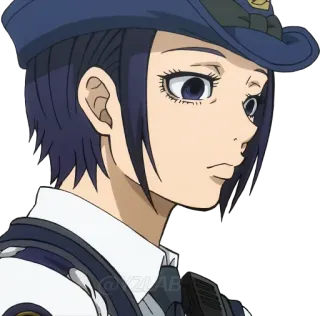 😕 Anime, Frau, Polizistin, Polizei whatsapp sticker