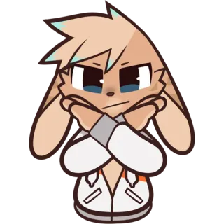 ❌ Kartun, Binatang, Karakter, Pose, Tangan menyilang, Sikap telegram sticker