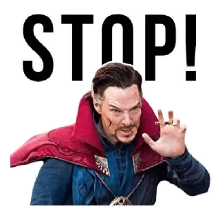 ✋ Doctor Strange STOP! Marvel, Doctor Strange, stop, magie, super-héros, Benedict Cumberbatch telegram sticker