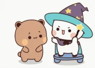🌟 fofo, ursos, mago, magia, desenho animado telegram sticker