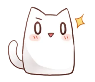 ☺️ gato, lindo, kawaii, emoji, sticker whatsapp sticker