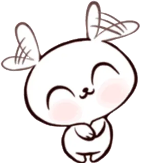 ☺️ кролик, заяц, милый, животное, каваий, мультяшный telegram sticker