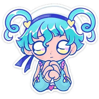 🥹 Anime, Lindo, Chibi, Kawaii, Personaje, Arte Digital, Sticker telegram sticker