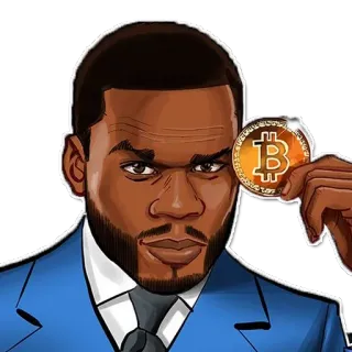 🌕 Bitcoin, Cryptocurrency, Man, Serieus, Geld, Zakelijk telegram sticker