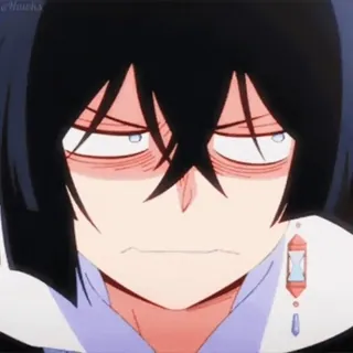 😰 Anime, Wyczerpany, Zmęczony, Postać z anime, Wyraz twarzy, Kreskówka telegram sticker