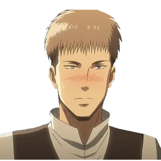 😓 Jean Kirstein Attack on Titan アニメ, キャラクター, 赤面, ジャン・キルシュタイン, 進撃の巨人 telegram sticker