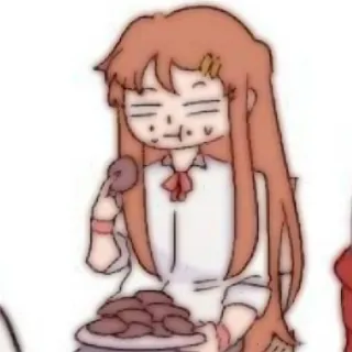 🩸 การ์ตูน, อนิเมะ, อาหาร, กิน, ตัวละคร, น่ารัก telegram sticker