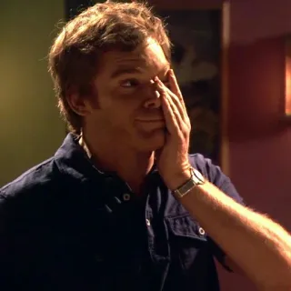 🤦‍♂ Dexter Morgan Dexter dexter, michael c hall, serie tv, asesino en serie telegram sticker