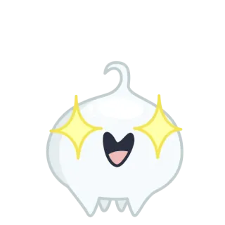 🤩 幽灵, 卡哇伊, 可爱, 闪亮, 吓人, 卡通 telegram sticker
