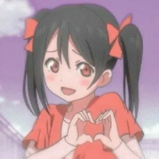 🌟 Nico Yazawa Love Live! Аниме, Девушка, Милая, Сердце, Love Live, Каваий, Фанатское творчество telegram sticker