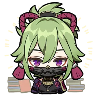 😐 Kuki Shinobu Genshin Impact Kuki Shinobu, Genshin Impact, Jeu, Anime, Personnage, Sticker whatsapp sticker