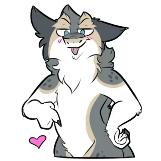 ❤️ furry, anthro, shark, anthropomorphic, animal, character, cute telegram sticker