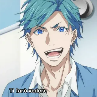 😏 Ti farò vedere anime, desenho animado, masculino telegram sticker