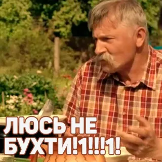 😡 ЛЮСЬ НЕ БУХТИ!1!!!1! telegram sticker
