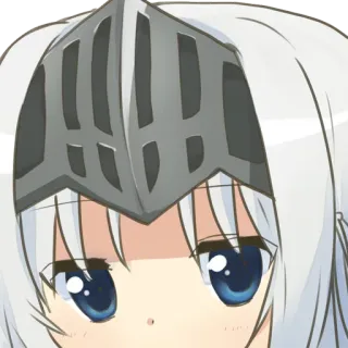 😶 Anime, Casco, Caballero, Dibujo animado, Personaje, Armadura telegram sticker