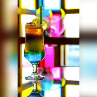 🍷 Getränk, Trinken, Cocktail, Glas, Farbenfroh, Zitrone, Strohhalm whatsapp sticker