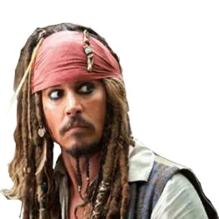 😑 Jack Sparrow Pirates of the Caribbean pirata, capitán, Depp, película, aventura telegram sticker