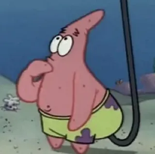 ✨ Patrick Star SpongeBob SquarePants 뚱이, 스폰지밥, 만화, 니켈로디언, 불가사리, 웃긴, 애니메이션 telegram sticker