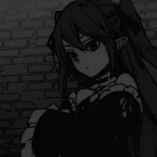🖤 动漫女孩, 漫画, 动漫, 精灵, 卡哇伊, 可爱, 女仆 telegram sticker