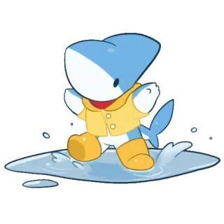 🥳 Dibujo animado, Tiburón, Agua, Lindo, Animal, Personaje telegram sticker