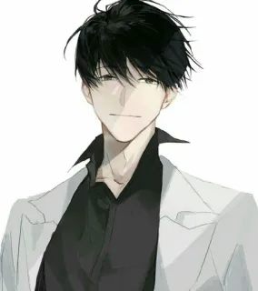 📖 Anime, Personaje, Hombre, Ilustración, Arte, Retrato whatsapp sticker