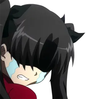 😭 anime, sad, crying, tearful, emotional telegram sticker