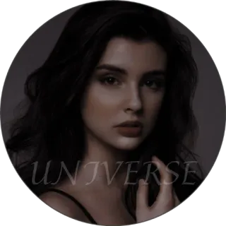 ☁️ UNIVERSE woman, portrait, dark hair, beauty, universe telegram sticker
