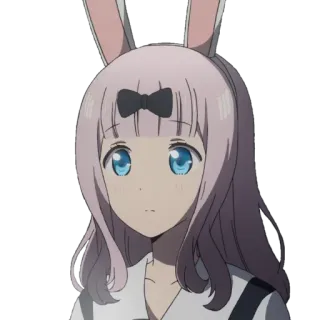 😊 Chika Fujiwara Kaguya-sama: Love Is War Аниме, Чика, Чика Фудзивара, Заячьи ушки, Кагуя-сама, Любовь это война telegram sticker
