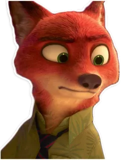 🤔 Nick Wilde Zootopia fox, animal, cartoon, character, movie, animation, Zootopia telegram sticker