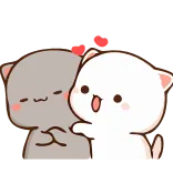 ❤️ 猫, かわいい, 漫画, 愛, カップル, 愛情, 絵文字 whatsapp sticker