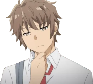 🤔 Sakuta Azusagawa Rascal Does Not Dream of Bunny Girl Senpai Anime, Denken, Sakuta, Bunny Girl Senpai, Manga telegram sticker