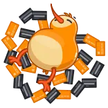 🧡 птица, киви, еда, конфета, сладкий whatsapp sticker