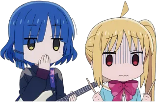 🤭 อนิเมะ, การ์ตูน, วงดนตรี, เพลง, น่ารัก telegram sticker