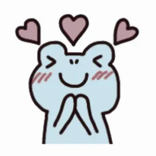 💌 лягушка, сердечки, милый, мультфильм, любовь, счастливый telegram sticker