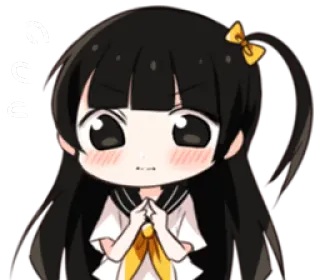 ☺️ anime, chibi, girl, cute, cartoon whatsapp sticker