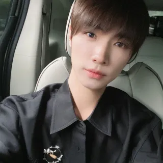 🙂 orang, pria, selfie, potret, kemeja, di dalam ruangan telegram sticker