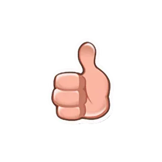 👍 polegar para cima, aprovação, concordância, emoji, curtida, positivo telegram sticker