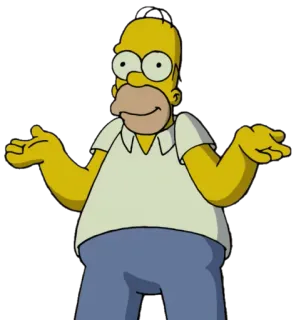 😕 Homer Simpson The Simpsons homer simpson, the simpsons, cartoon, confused, shrug, yellow telegram sticker