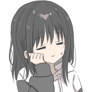 ☺️ Fille anime, Dessin animé, Sticker, Mignon, Kawaii telegram sticker